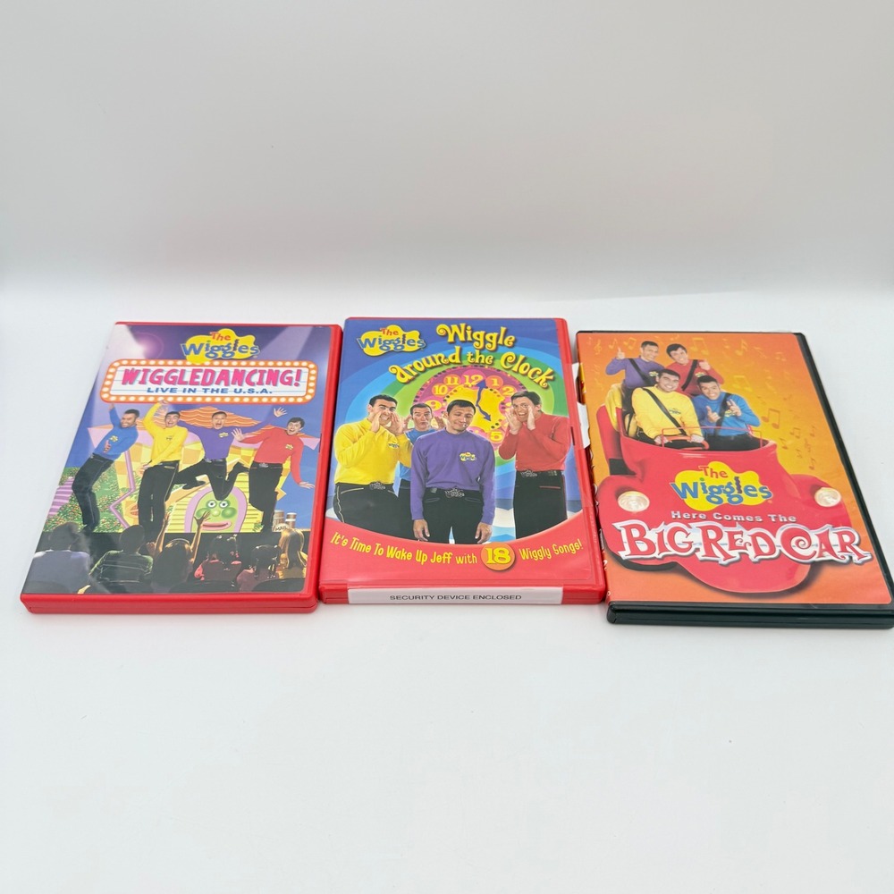 The Wiggles DVD Lot of 3 Big Red Car Wiggledancing Wiggle Around the Clock